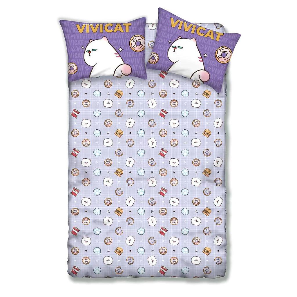 Vivicat  VIV001 柔絲棉 床笠連枕袋